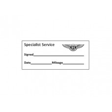 Specialist Service Stamp -Bentley